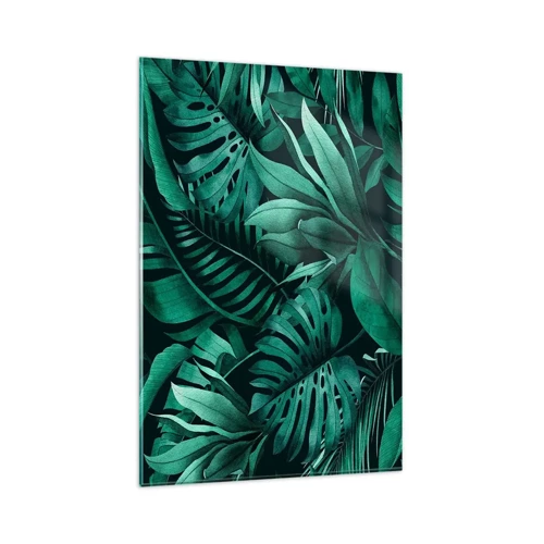Impression sur verre - Image sur verre - Profondeur du vert tropical - 80x120 cm