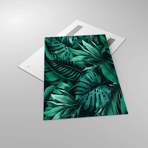 Impression sur verre - Image sur verre - Profondeur du vert tropical - 80x120 cm