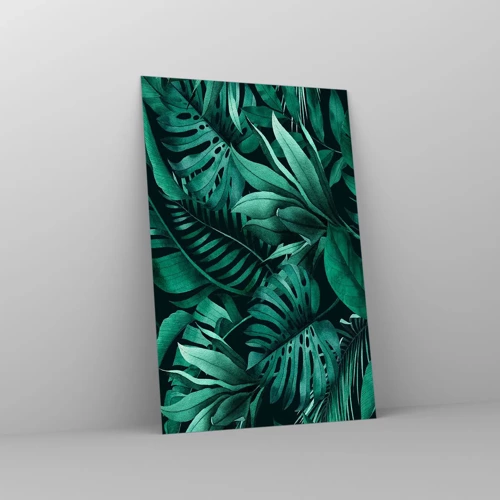 Impression sur verre - Image sur verre - Profondeur du vert tropical - 80x120 cm