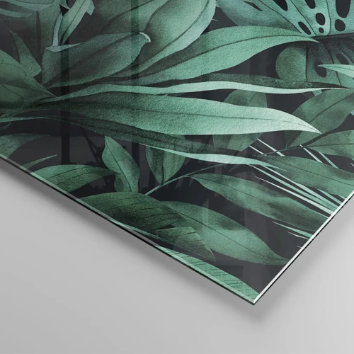 Impression sur verre - Image sur verre - Profondeur du vert tropical - 80x120 cm