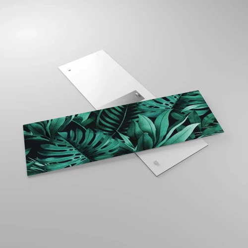 Impression sur verre - Image sur verre - Profondeur du vert tropical - 90x30 cm