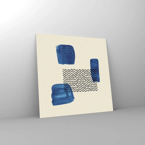 Impression sur verre - Image sur verre - Quatuor abstrait - 30x30 cm