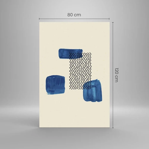 Impression sur verre - Image sur verre - Quatuor abstrait - 80x120 cm