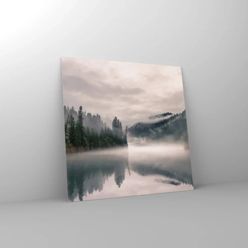 Impression sur verre - Image sur verre - Reflet dans le brouillard - 30x30 cm