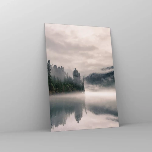 Impression sur verre - Image sur verre - Reflet dans le brouillard - 70x100 cm