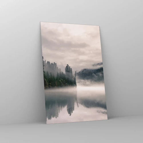 Impression sur verre - Image sur verre - Reflet dans le brouillard - 80x120 cm