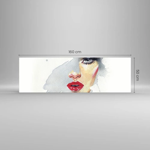 Impression sur verre - Image sur verre - Reflet dans une goutte d'eau - 160x50 cm