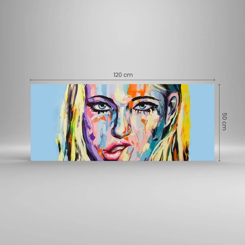 Impression sur verre - Image sur verre - Regarde-la droit dans les yeux - 120x50 cm