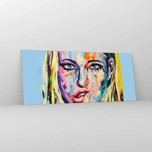 Impression sur verre - Image sur verre - Regarde-la droit dans les yeux - 120x50 cm