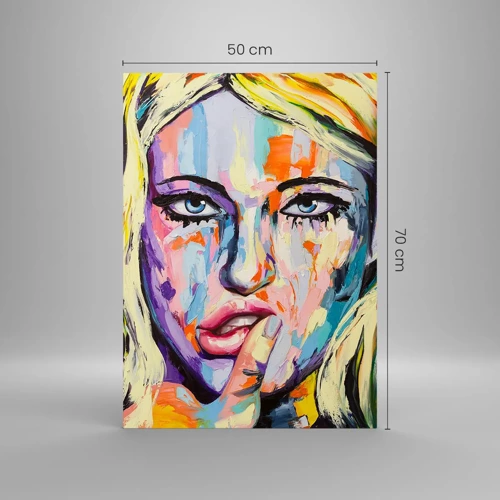 Impression sur verre - Image sur verre - Regarde-la droit dans les yeux - 50x70 cm