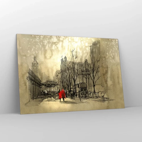 Impression sur verre - Image sur verre - Rendez-vous dans le brouillard de Londres - 120x80 cm