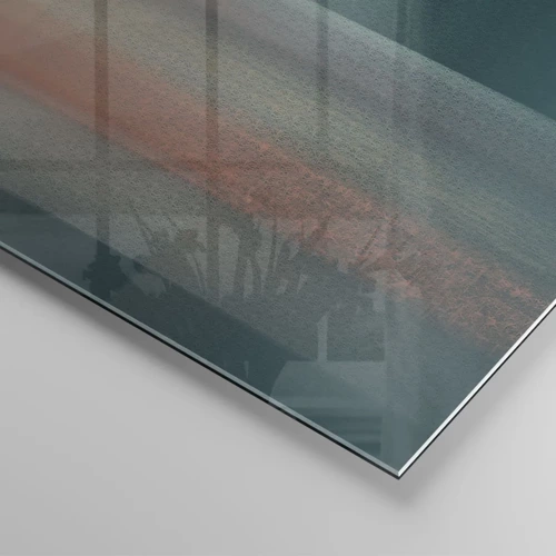 Impression sur verre - Image sur verre - Résumé : vagues de lumière - 100x40 cm