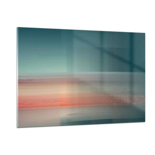 Impression sur verre - Image sur verre - Résumé : vagues de lumière - 120x80 cm
