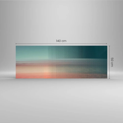 Impression sur verre - Image sur verre - Résumé : vagues de lumière - 140x50 cm