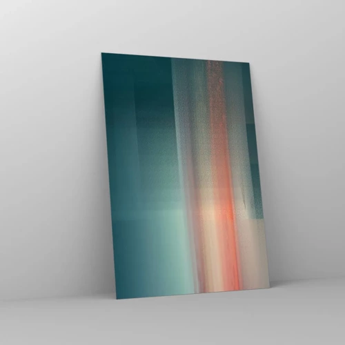 Impression sur verre - Image sur verre - Résumé : vagues de lumière - 70x100 cm
