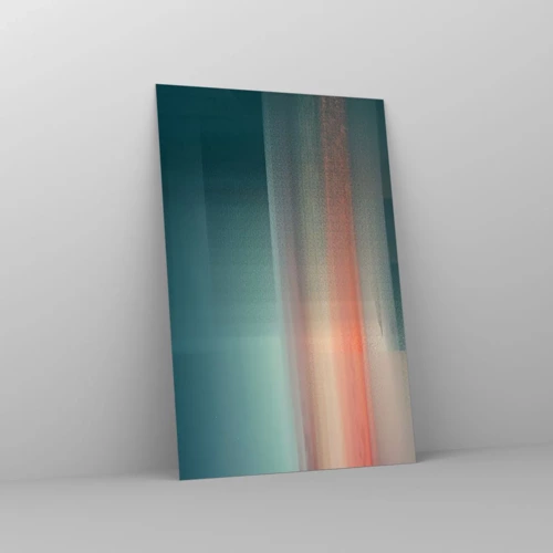 Impression sur verre - Image sur verre - Résumé : vagues de lumière - 80x120 cm