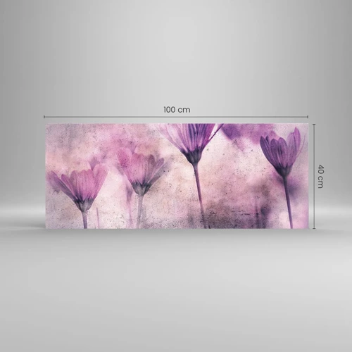 Impression sur verre - Image sur verre - Rêve de fleurs - 100x40 cm