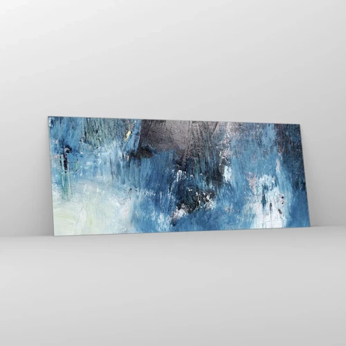 Impression sur verre - Image sur verre - Rhapsodie en bleu - 100x40 cm