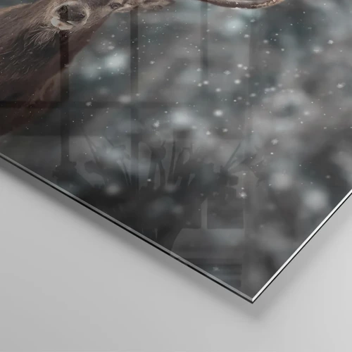 Impression sur verre - Image sur verre - Roi de la forêt couronné - 60x60 cm