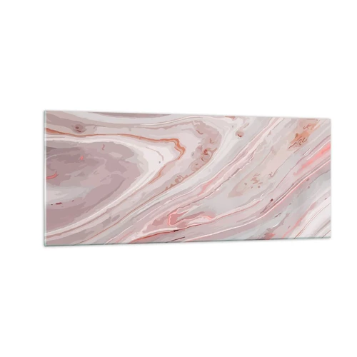 Impression sur verre - Image sur verre - Rose liquide - 100x40 cm