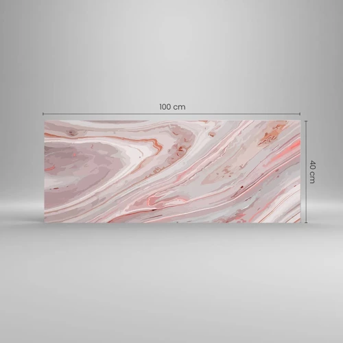 Impression sur verre - Image sur verre - Rose liquide - 100x40 cm