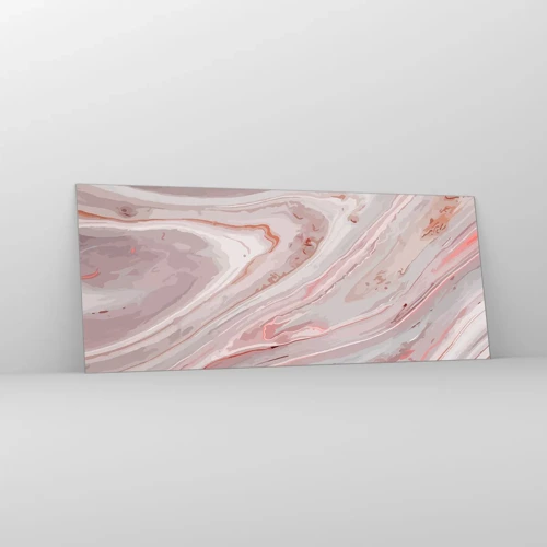 Impression sur verre - Image sur verre - Rose liquide - 100x40 cm