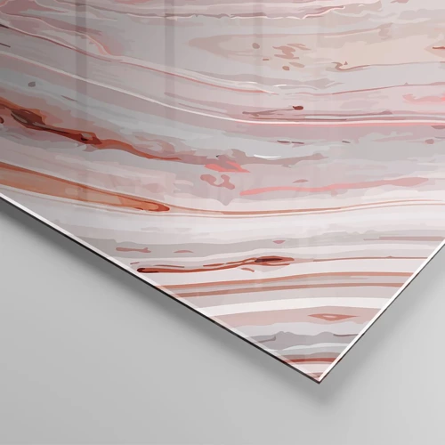 Impression sur verre - Image sur verre - Rose liquide - 100x40 cm