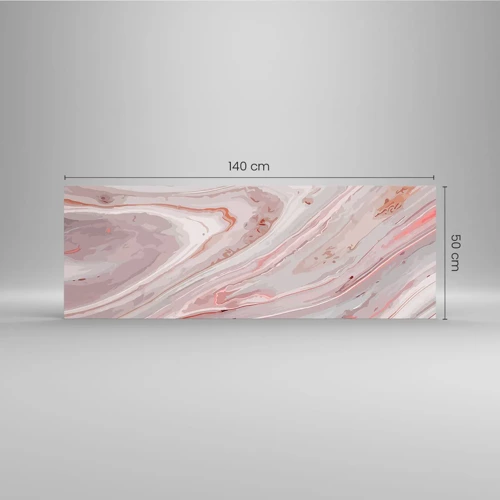 Impression sur verre - Image sur verre - Rose liquide - 140x50 cm