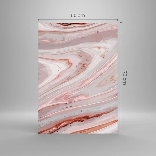 Impression sur verre - Image sur verre - Rose liquide - 50x70 cm