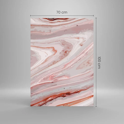 Impression sur verre - Image sur verre - Rose liquide - 70x100 cm