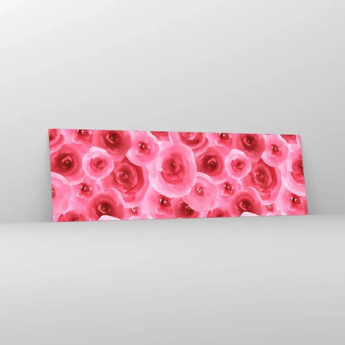 Impression sur verre - Image sur verre - Roses en-haut et en-bas - 160x50 cm