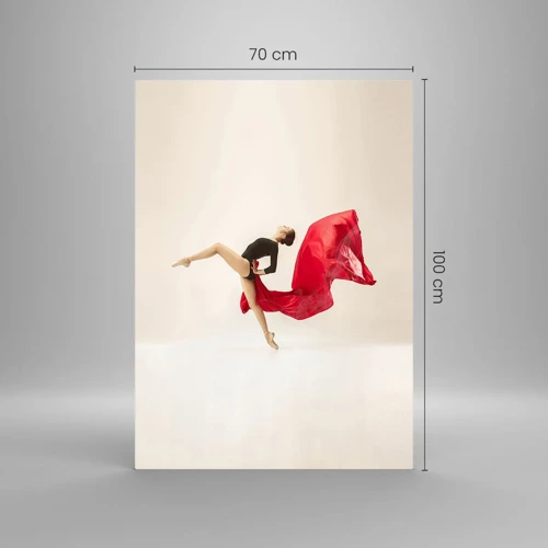Impression sur verre - Image sur verre - Rouge et noir - 70x100 cm