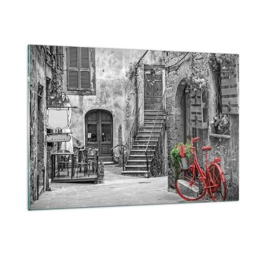 Impression sur verre - Image sur verre - Ruelle toscane - 120x80 cm