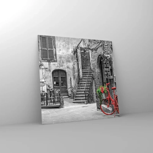 Impression sur verre - Image sur verre - Ruelle toscane - 30x30 cm