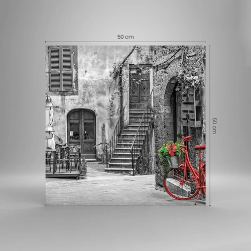 Impression sur verre - Image sur verre - Ruelle toscane - 50x50 cm