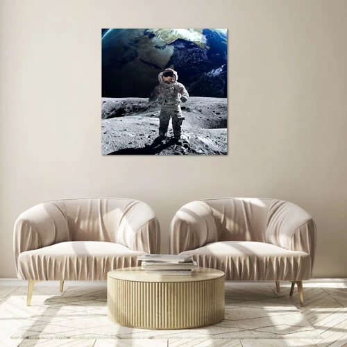 Impression sur verre - Image sur verre - Salutations de la lune - 30x30 cm