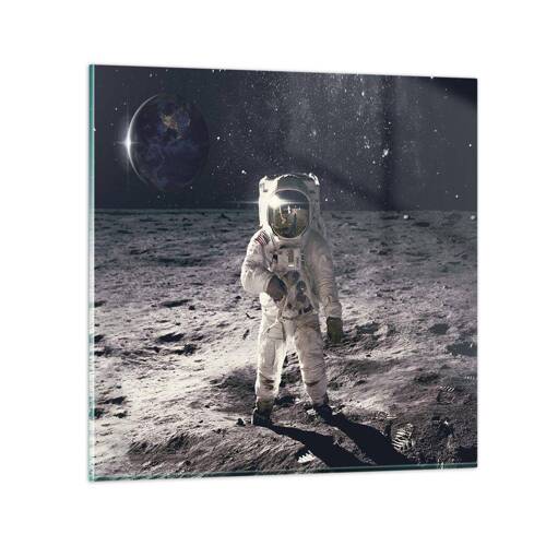 Impression sur verre - Image sur verre - Salutations de la lune - 40x40 cm