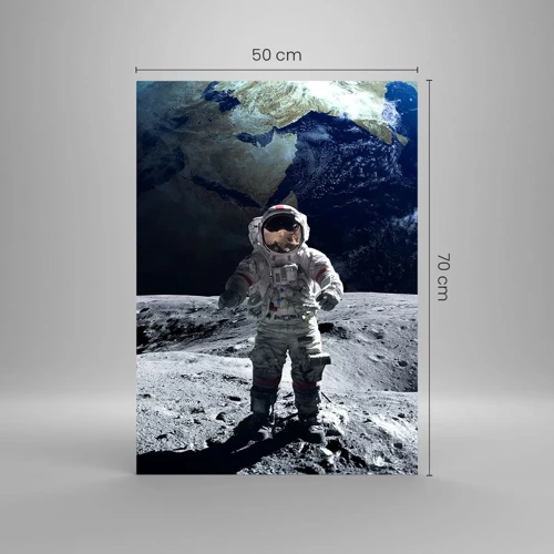 Impression sur verre - Image sur verre - Salutations de la lune - 50x70 cm