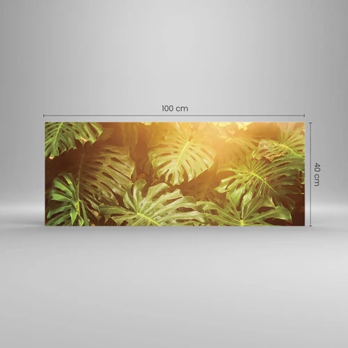 Impression sur verre - Image sur verre - Se fondre dans la verdure - 100x40 cm