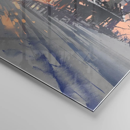 Impression sur verre - Image sur verre - Seul le soleil regarde ici - 100x40 cm