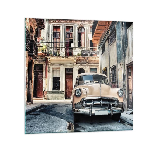 Impression sur verre - Image sur verre - Sieste à La Havane - 60x60 cm