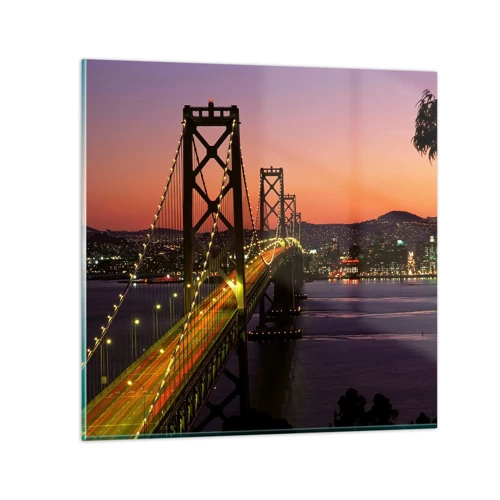 Impression sur verre - Image sur verre - Soirée violette - 50x50 cm