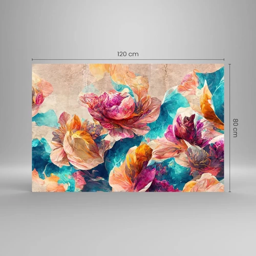 Impression sur verre - Image sur verre - Splendeur colorée du bouquet - 120x80 cm