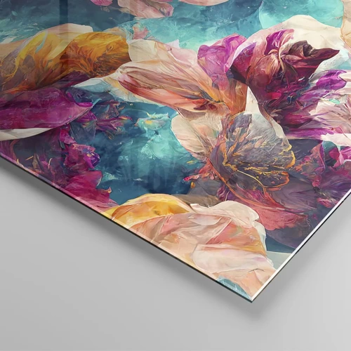 Impression sur verre - Image sur verre - Splendeur colorée du bouquet - 50x50 cm
