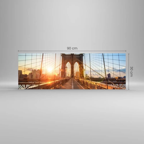 Impression sur verre - Image sur verre - Sur le pont d'or - 90x30 cm