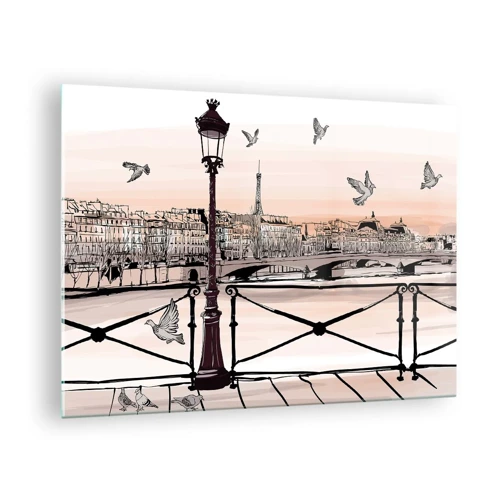 Impression sur verre - Image sur verre - Sur les toits de Paris - 70x50 cm