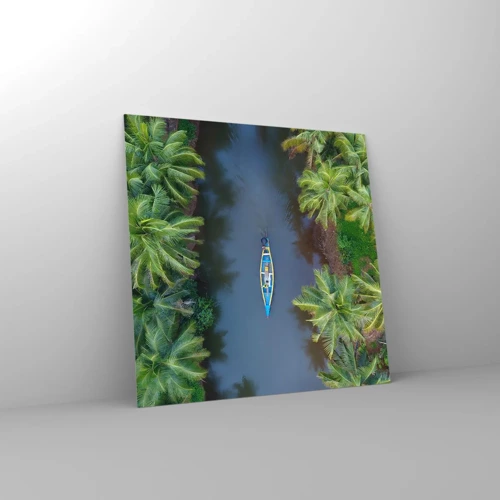 Impression sur verre - Image sur verre - Sur un sentier tropical - 40x40 cm