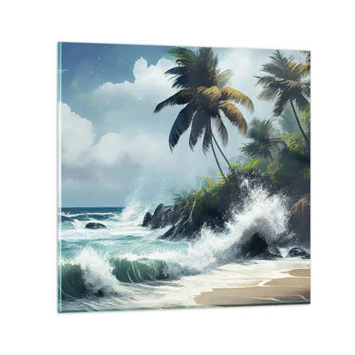 Impression sur verre - Image sur verre - Sur une côte tropicale - 30x30 cm