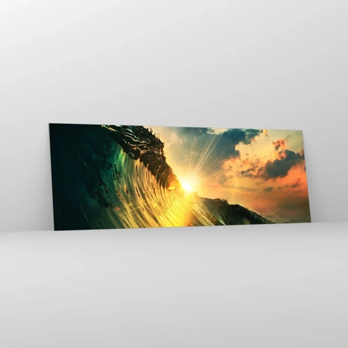 Impression sur verre - Image sur verre - Surfeur, où es-tu ? - 140x50 cm