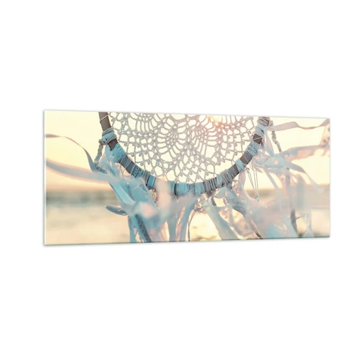 Impression sur verre - Image sur verre - Totem en dentelle - 100x40 cm